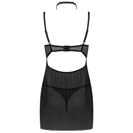 Babydoll Fashion Binella Set Babydoll + Tanga Schwarz