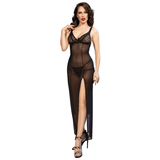 Babydoll Lang und Tanga Schwarz XL Modell 2