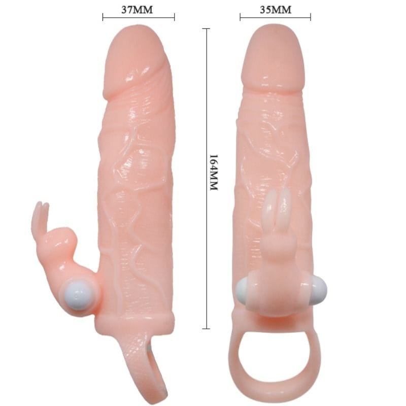 Baile - Brave Man Penisabdeckung mit Kaninchen und Doppelmotor Fleisch 16.5 cm