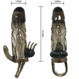 Baile - Brave Man Penishülle mit Klitoris und Analstimulation Doppelte Kugel Schwarz 16.5 cm