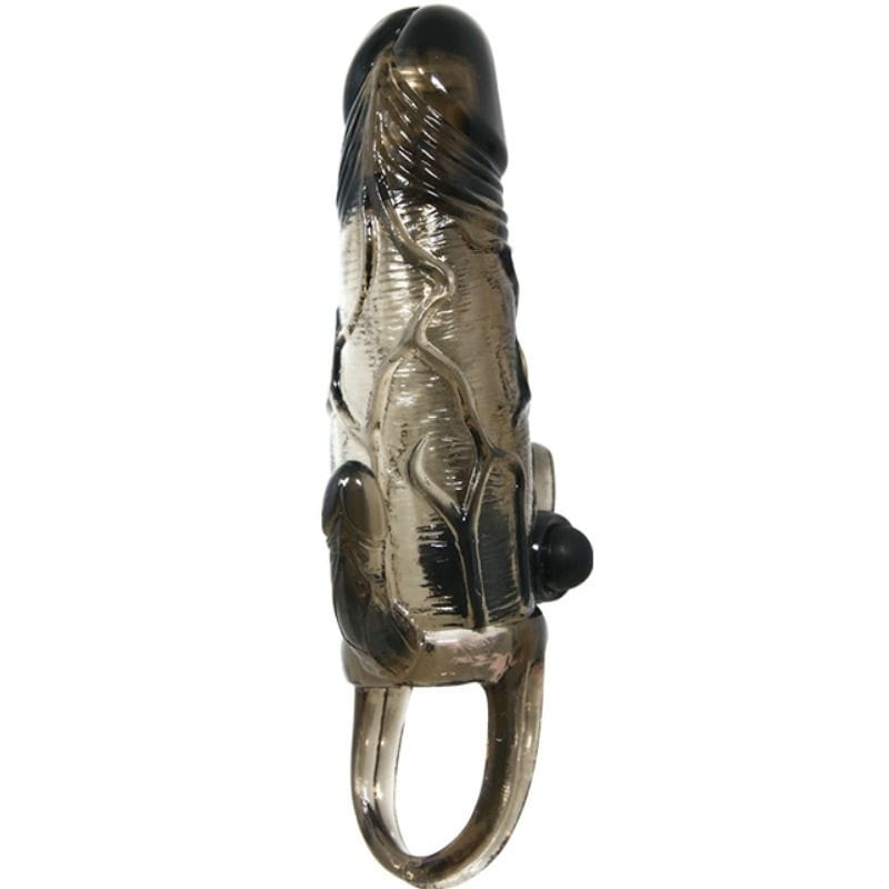 Baile - Brave Man Penishülle mit Klitoris und Analstimulation Doppelte Kugel Schwarz 16.5 cm