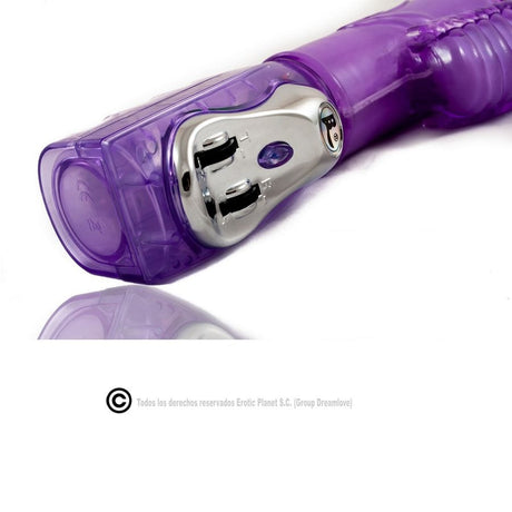 Vibrator Lila Kaninchen Aufund Abdrotator mit Superstimulator 18,5 x 3 cm.1