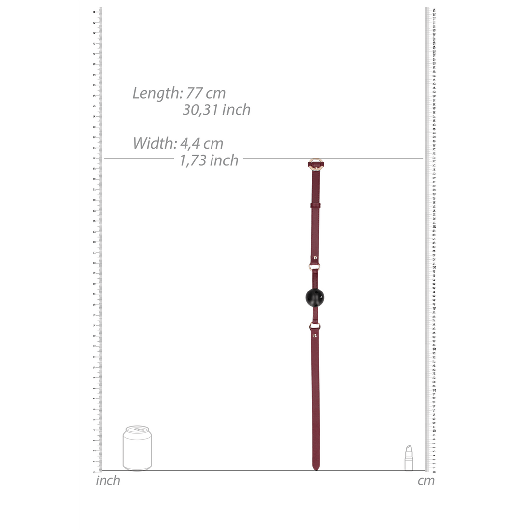 Ballknebel Ouch atmungsaktiv Rot oder Grün 77 cm – Ansicht 6