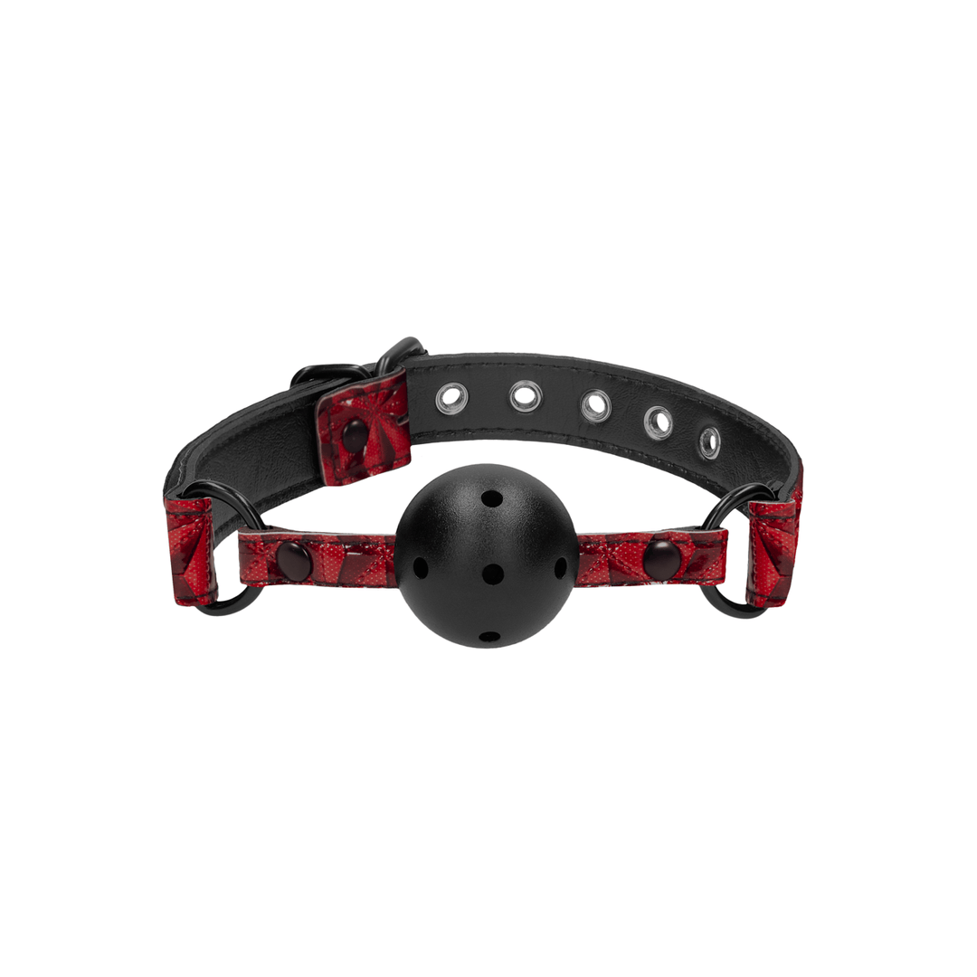 Ballknebel Ouch atmungsaktiv Schwarz oder Rot 62 x Ø 4,4 cm – Ansicht 11
