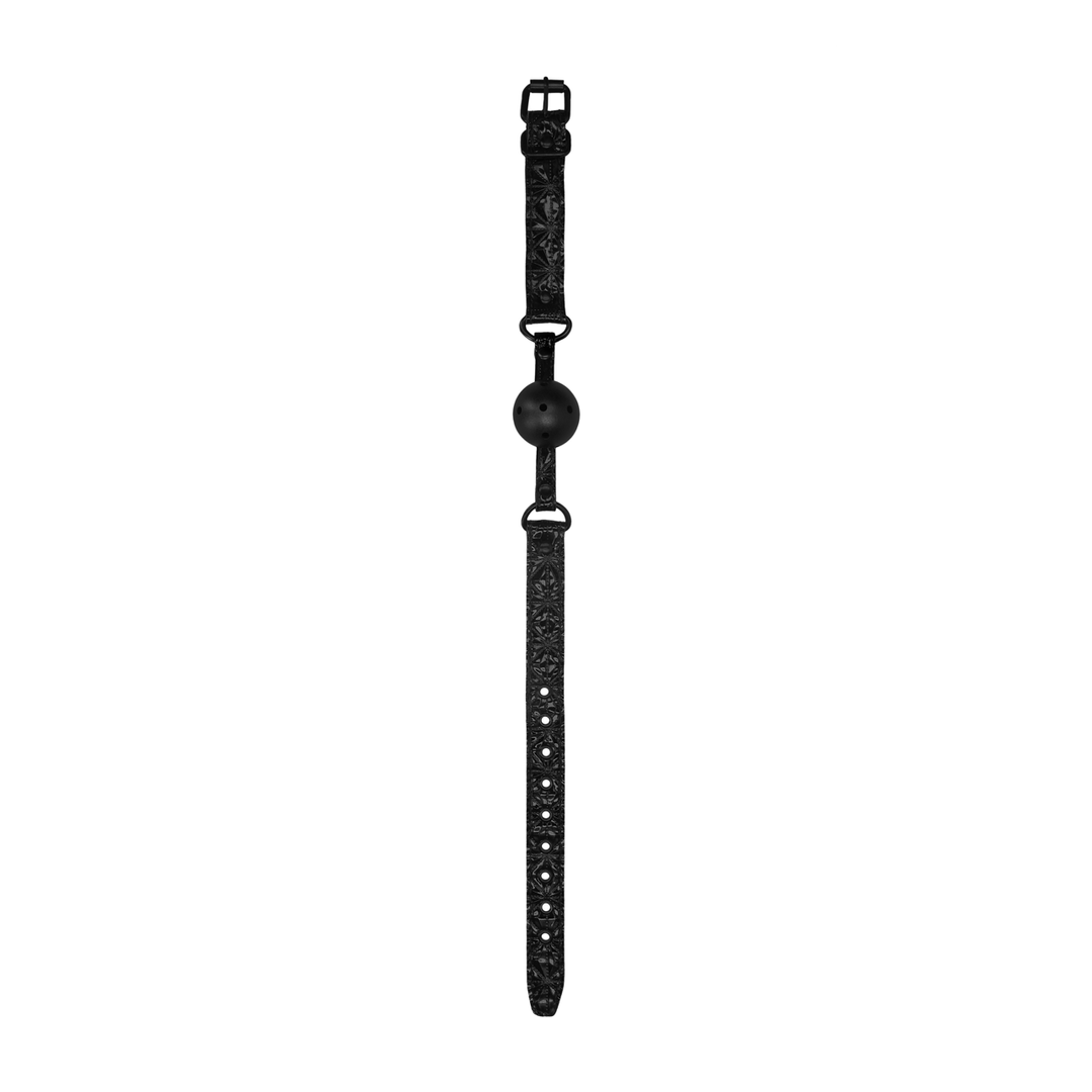 Ballknebel Ouch atmungsaktiv Schwarz oder Rot 62 x Ø 4,4 cm – Ansicht 5