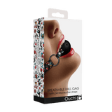 Ballknebel Ouch atmungsaktiv mit Tattoo-Riemen 63 x Ø 4,3 cm – Ansicht 2