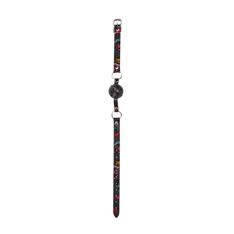 Ballknebel atmungsaktiv Schwarz 63 x Ø 4,3 cm – Ansicht 5