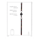 Ballknebel Ouch atmungsaktiv mit Tattoo-Riemen 63 x Ø 4,3 cm – Ansicht 7