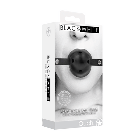 Ballknebel atmungsaktiv Schwarz 65 x Ø 4,5 cm – Ansicht 2