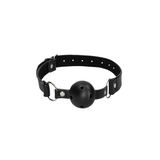 Ballknebel Ouch atmungsaktiv aus Verbundleder Schwarz 65 x Ø 4,5 cm – Ansicht 4