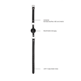 Ballknebel Ouch atmungsaktiv aus Verbundleder Schwarz 65 x Ø 4,5 cm – Ansicht 7