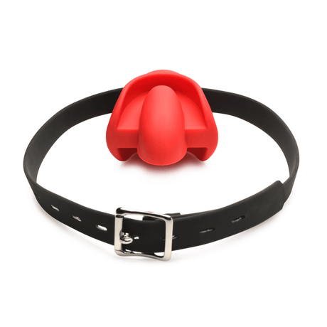 Ballknebel Master Series Gag Order extragroß Silikon Rot – Ansicht 5