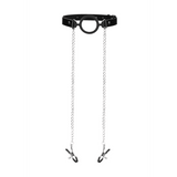 O-Ring-Knebel Ouch mit Nippelklemmen Schwarz 62 cm – Ansicht 4