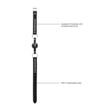 Ballknebel Ouch atmungsaktiv mit Glassteinen Schwarz 65 cm – Ansicht 6