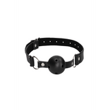 Ballknebel Ouch atmungsaktiv mit Nippelklemmen Schwarz – Ansicht 4