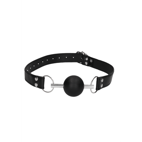 Ballknebel Ouch Black-White massiv Schwarz 13 x Ø 2,3 cm – Ansicht 4