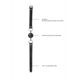 Ballknebel Ouch Black-White massiv Schwarz 13 x Ø 2,3 cm – Ansicht 7