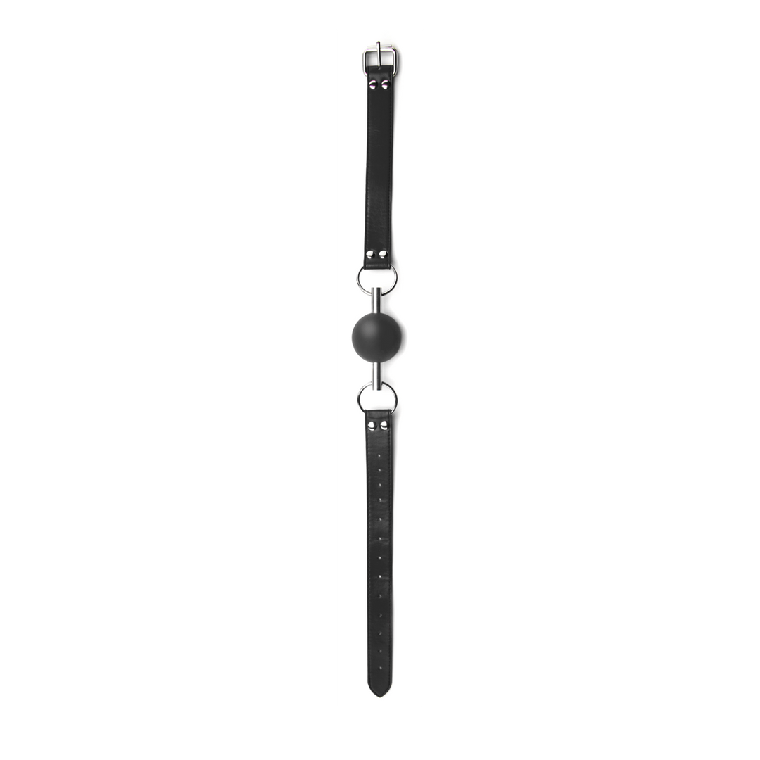 Ballknebel Ouch Black-White massiv Schwarz 13 x Ø 2,3 cm – Ansicht 5