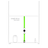 Ballknebel Ouch massiv nachtleuchtend Schwarz-Grün 64 x Ø 4,3 cm – Ansicht 5