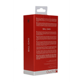 Ballknebel Ouch atmungsaktiv aus Leder Rot 65 x Ø 4,5 cm – Ansicht 3