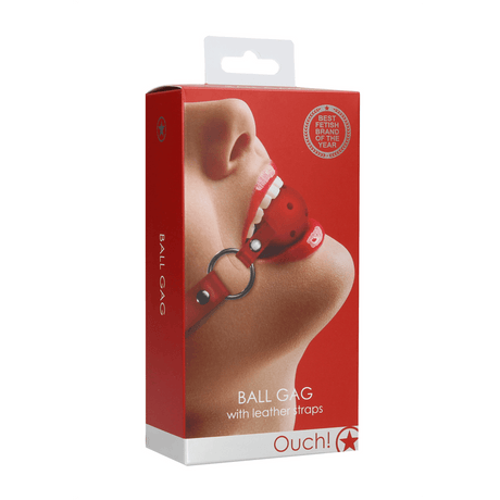 Ballknebel Rot 65 x Ø 4,5 cm – Ansicht 2