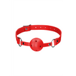 Ballknebel Ouch atmungsaktiv aus Leder Rot 65 x Ø 4,5 cm