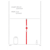 Ballknebel Ouch atmungsaktiv aus Leder Rot 65 x Ø 4,5 cm – Ansicht 6
