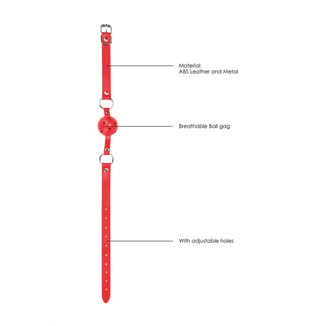 Ballknebel Rot 65 x Ø 4,5 cm – Ansicht 5