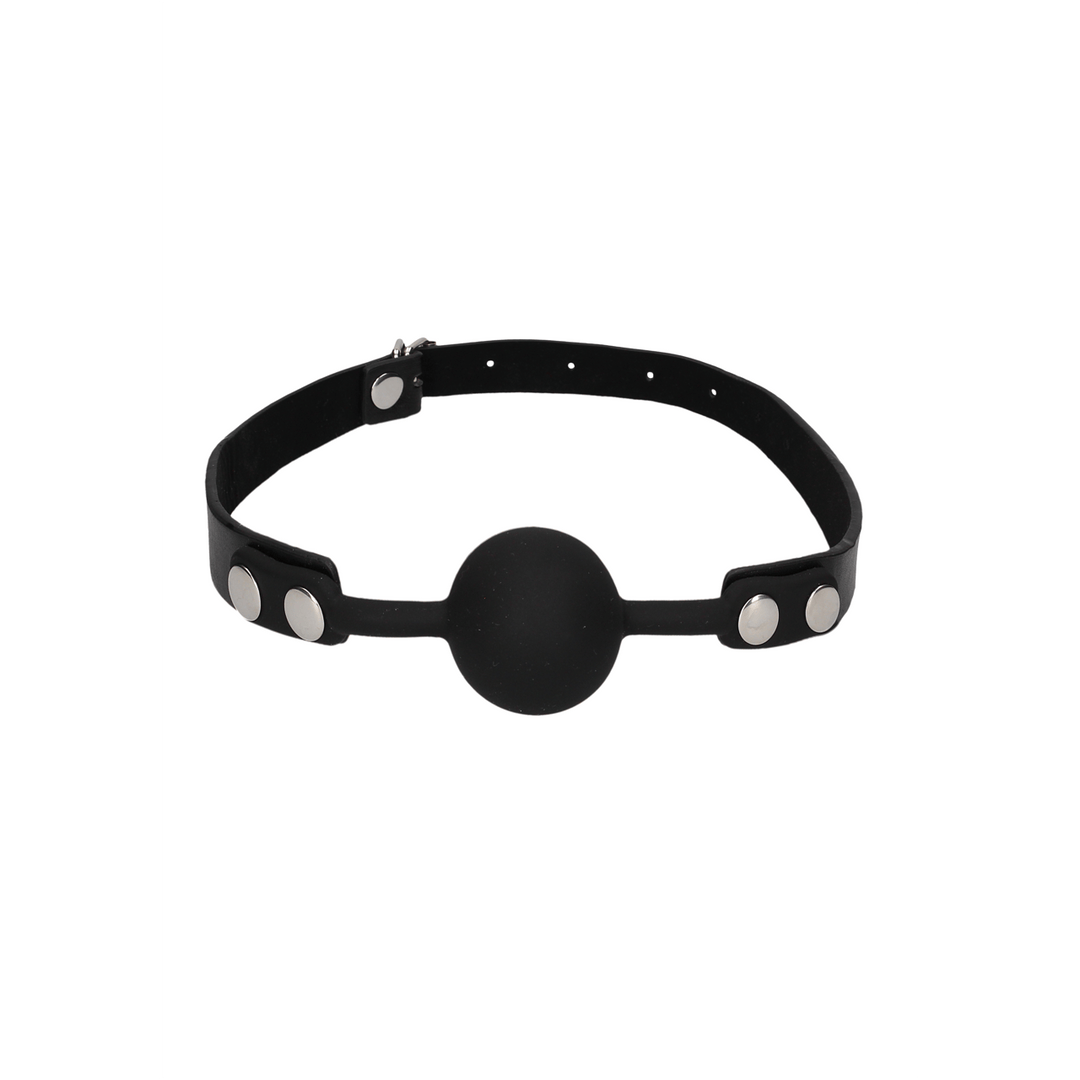 Ballknebel Ouch aus Silikon massiv Schwarz 62 x Ø 4,2 cm – Ansicht 4
