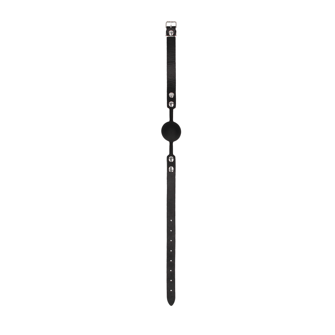 Ballknebel Ouch aus Silikon massiv Schwarz 62 x Ø 4,2 cm – Ansicht 5