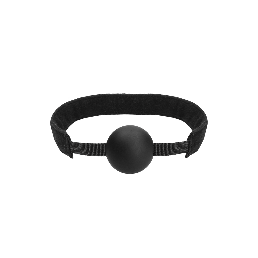 Ballknebel Ouch aus Silikon mit Klettverschluss Schwarz 62,5 cm – Ansicht 4