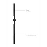 Ballknebel Ouch aus Silikon mit Klettverschluss Schwarz 62,5 cm – Ansicht 6