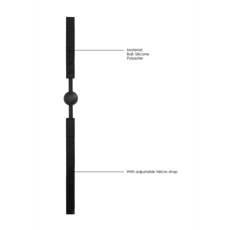 Ballknebel Silikon verstellbar Schwarz 62,5 cm – Ansicht 6