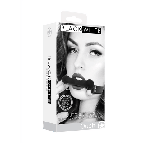 Beißknebel Ouch aus Silikon Schwarz 12,5 x Ø 2 cm – Ansicht 2