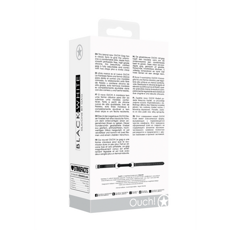Beißknebel Ouch aus Silikon Schwarz 12,5 x Ø 2 cm – Ansicht 3