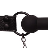 Beißknebel Ouch aus Silikon mit Nippelklemmen Schwarz 59 cm – Ansicht 7