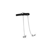 Beißknebel Ouch aus Silikon mit Nippelklemmen Schwarz 59 cm – Ansicht 4