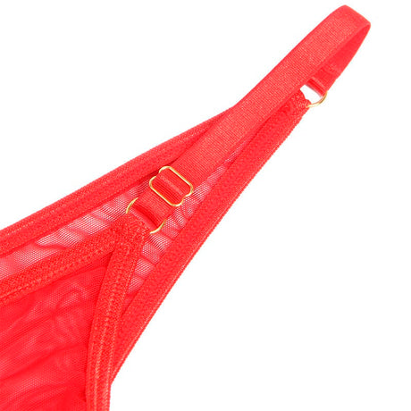 BH-Set 955519 Bh-Set mit Ketten und Mesh-Herz Rot S/M