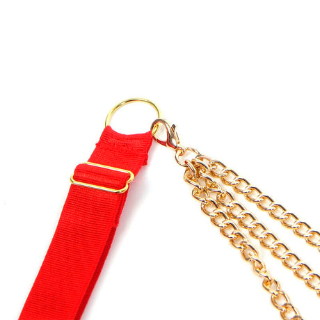 BH-Set 955526 Bh-Set mit Ketten und Mesh-Herz Rot L/XL