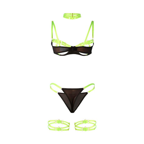BH-Set BH-Set mit Halskette und Beindetails Grün L/XL