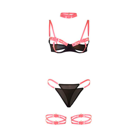 BH-Set BH-Set mit Halskette und Beindetails Rosa L/XL
