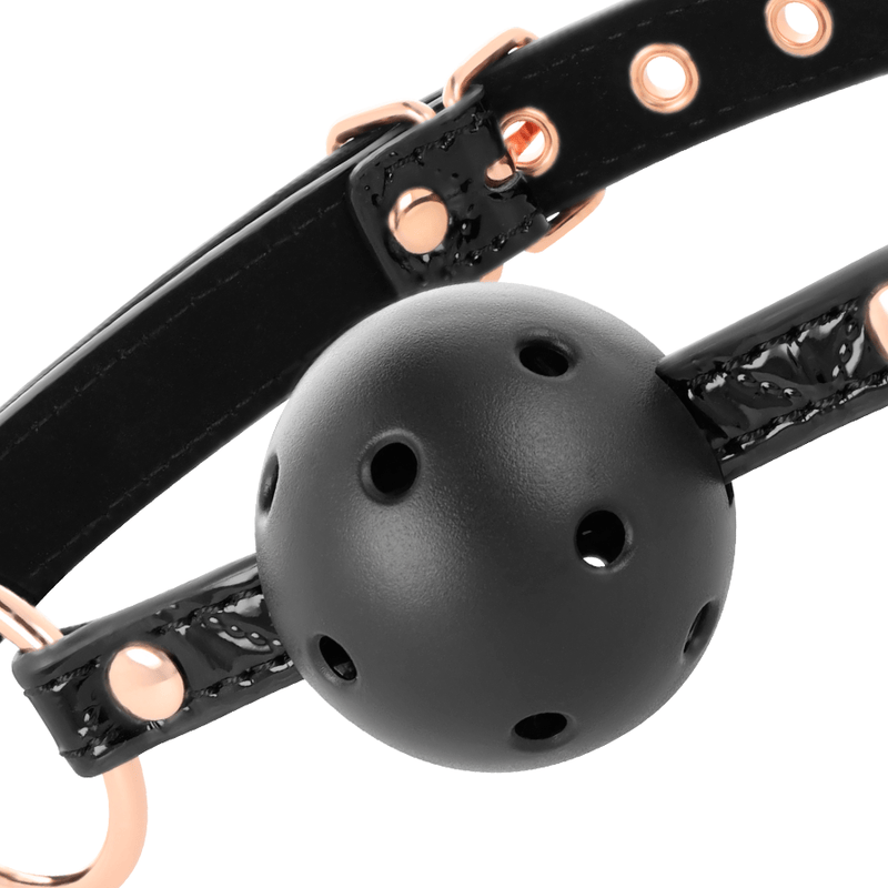 Black Edition Ballknebel mit veganem Leder – Ansicht 6