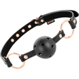 Black Edition Ballknebel mit veganem Leder