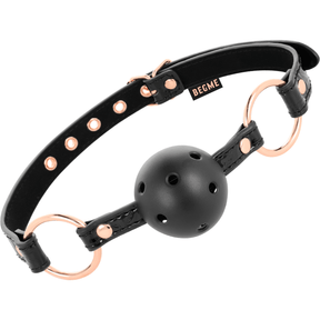 Black Edition Ballknebel mit veganem Leder
