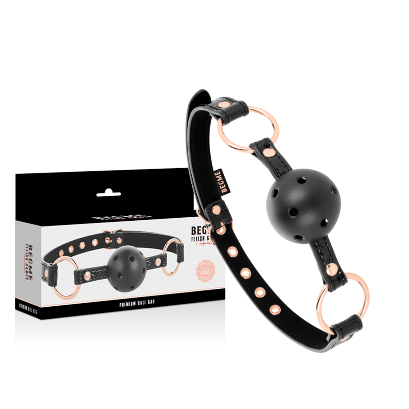 Black Edition Ballknebel mit veganem Leder – Ansicht 2