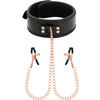 Halsband Begme Black Edition mit Nippelklemmen