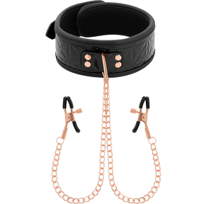 Black Edition Halsband mit Nippelklemmen
