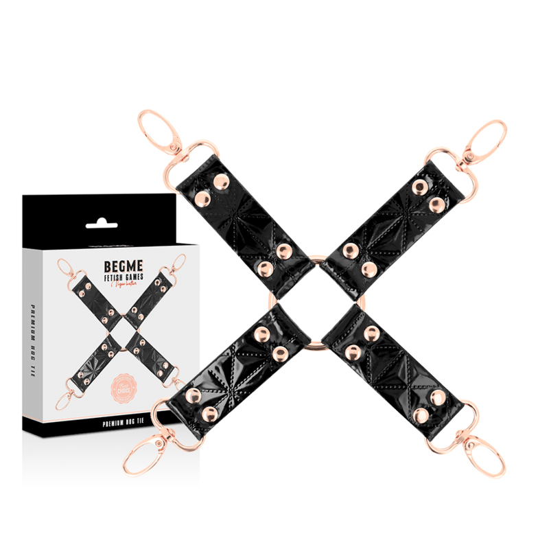 Black Edition Veganes Leder-Hogtie – Ansicht 2