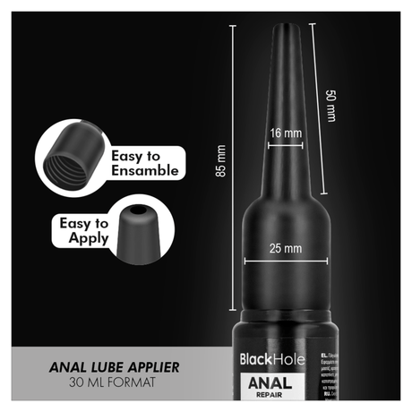 Black Hole - Analgleitmittelapplikator, Grösse S, 30 ml