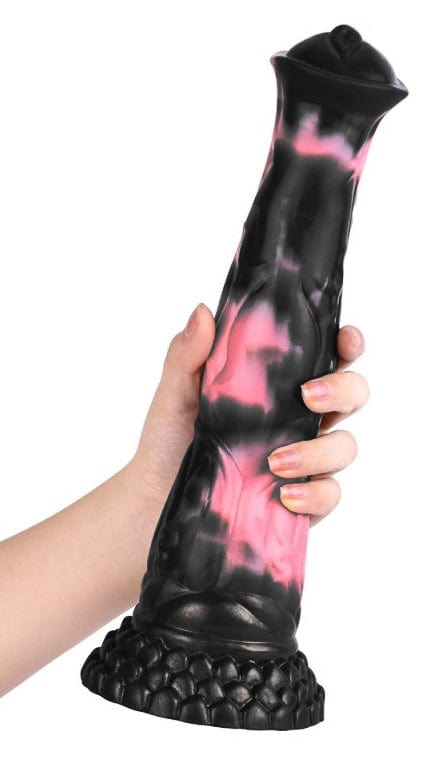Bodulf Dildo 25 x 6cm Schwarz-Rosa